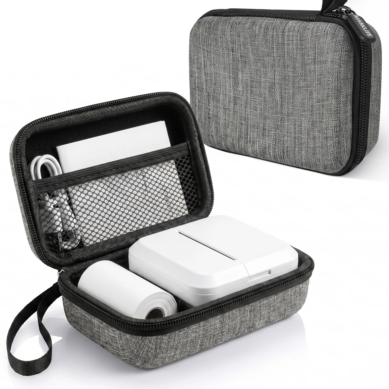 EVA Case for Marklife Thermal Printer Suit for M1 P15 P12 S2, Shockproof Protective Carrying Bag with Handle, Portable Outdoor
