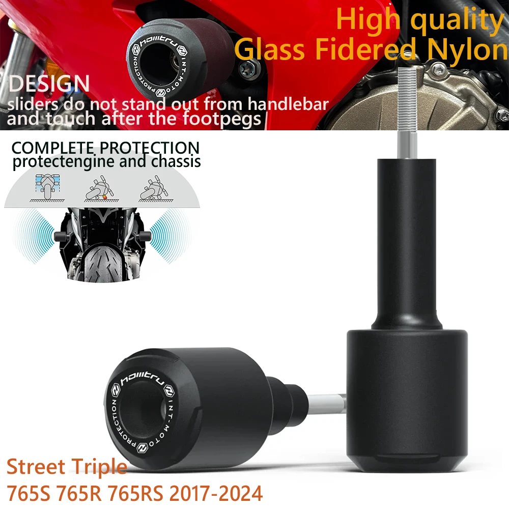 

For Triumph Street Triple 765S 765R 765RS 2017-2024 Motorbike tipping and crash protection slider