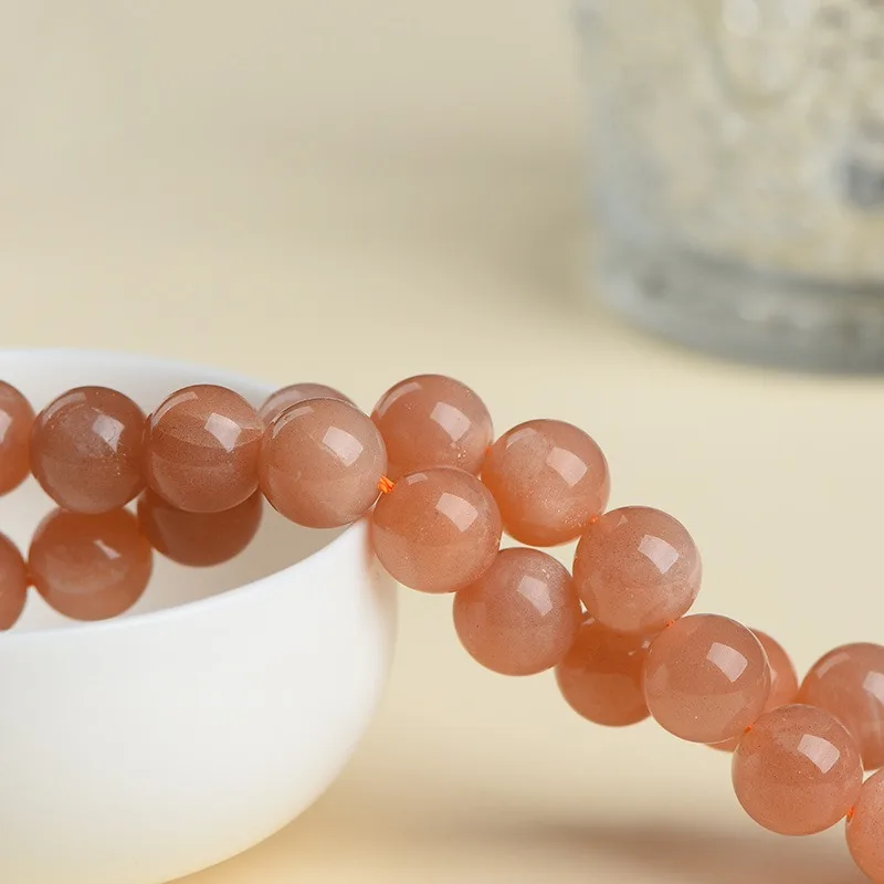 High Quality Orange Sunstone Beads,4 6 8 10mm Natural Stone Round Loose Beads For Jewelry Making DIY Bracelet Accessories
