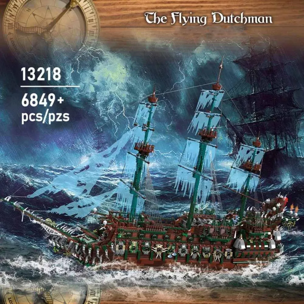 Nuovo Arrivo Anime 13218 Nave Pirata L'Olandese Volante Set di Blocchi da Costruzione MOC Giocattoli per Bambini Puzzle Regalo di Natale