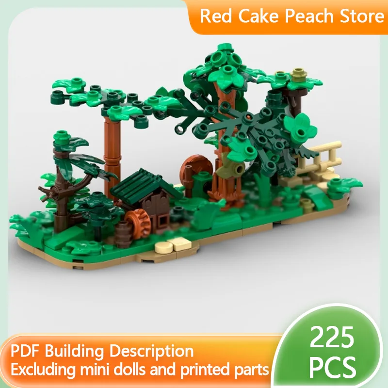 

Модульный конструктор MOC «Дорожка под деревом» в стиле средневекового замка, развивающая игрушка для детей, подарок на праздник