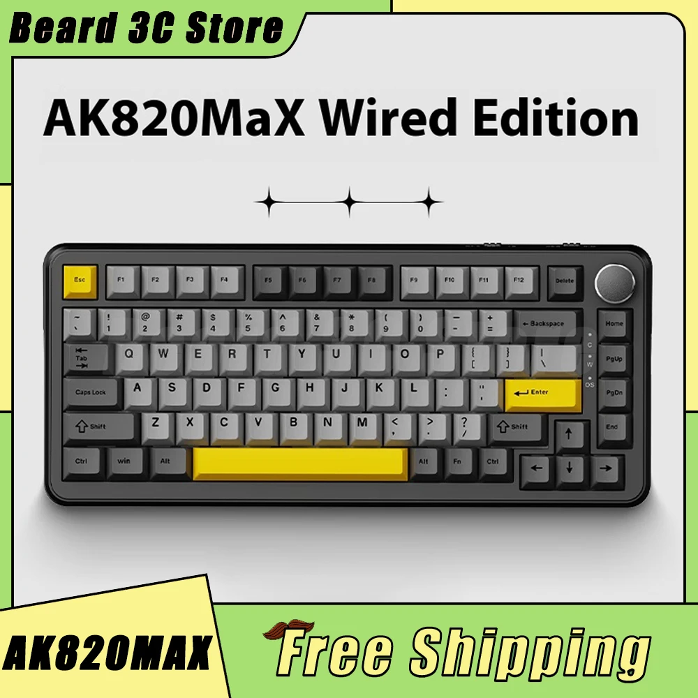 

AJAZZ AK820MAX Magnetic Switch Keyboard 8K Mechanical Gaming Keyboard Rapid Trigger RT0.1mm Custom Keyboard Pc Gamer Accessories