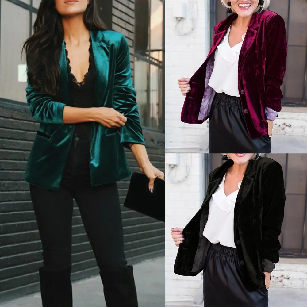 Popolare Lady Blazer Women Office Lady Blazer monopetto Pure Color All match Blazer Slim