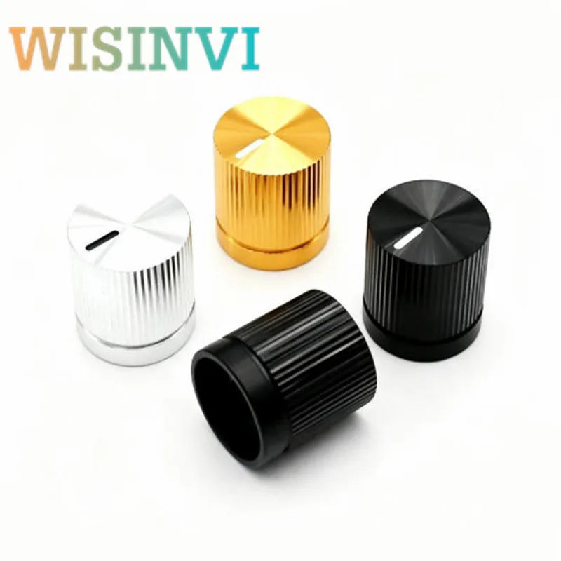 1PCS 20×22mm Aluminum Alloy Potentiometer Knob 6mm Round Shaft Volume Control Knob Cap for Amplifier Hifi Audio Rotary Encoder