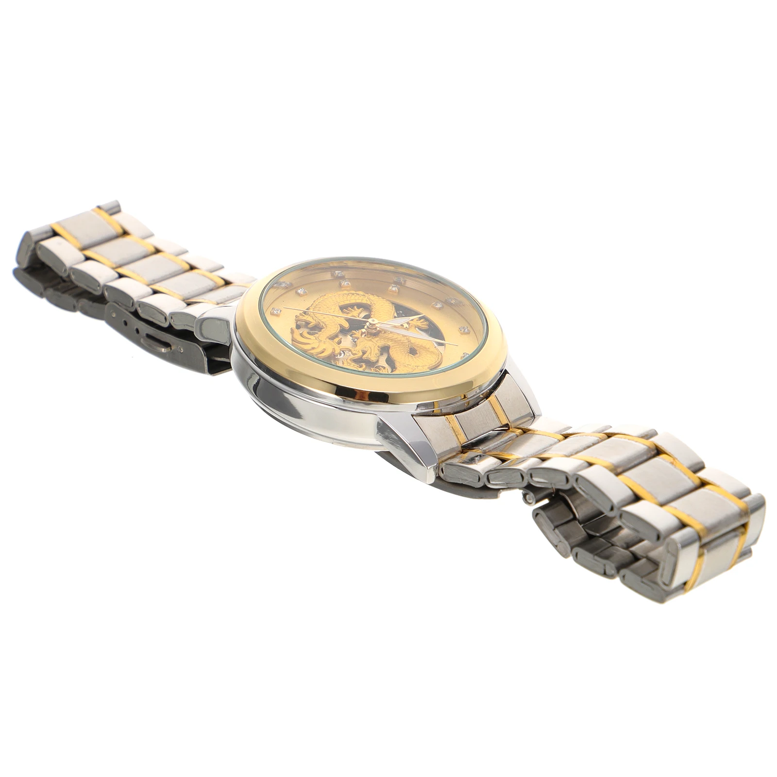 

Waterproof Mechanical Watch Mens Stainless Steel Durable Hollowed Out Elegant Business Male Watch Band Accessories