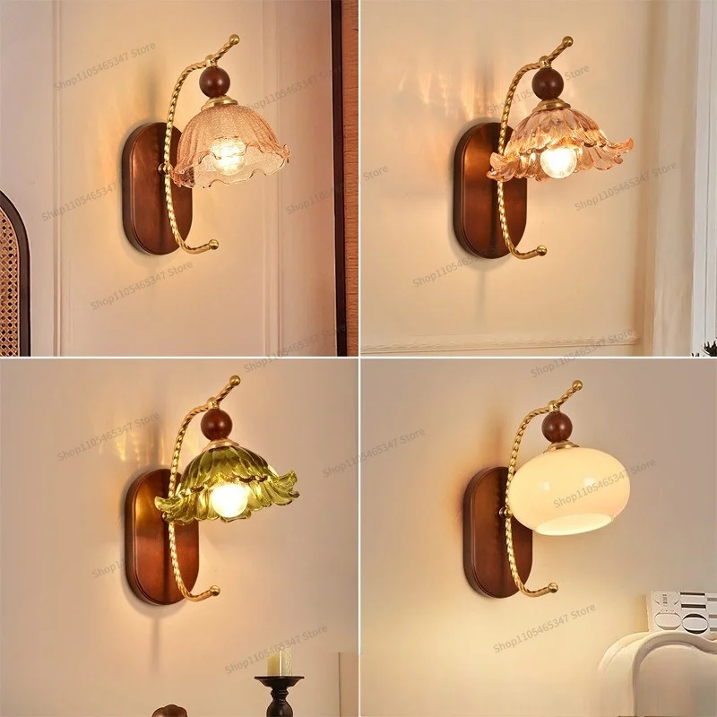 For Living Room Wall Lamp Glass Premium Warm Bedroom Bedside Corridor Aisle Lamp
