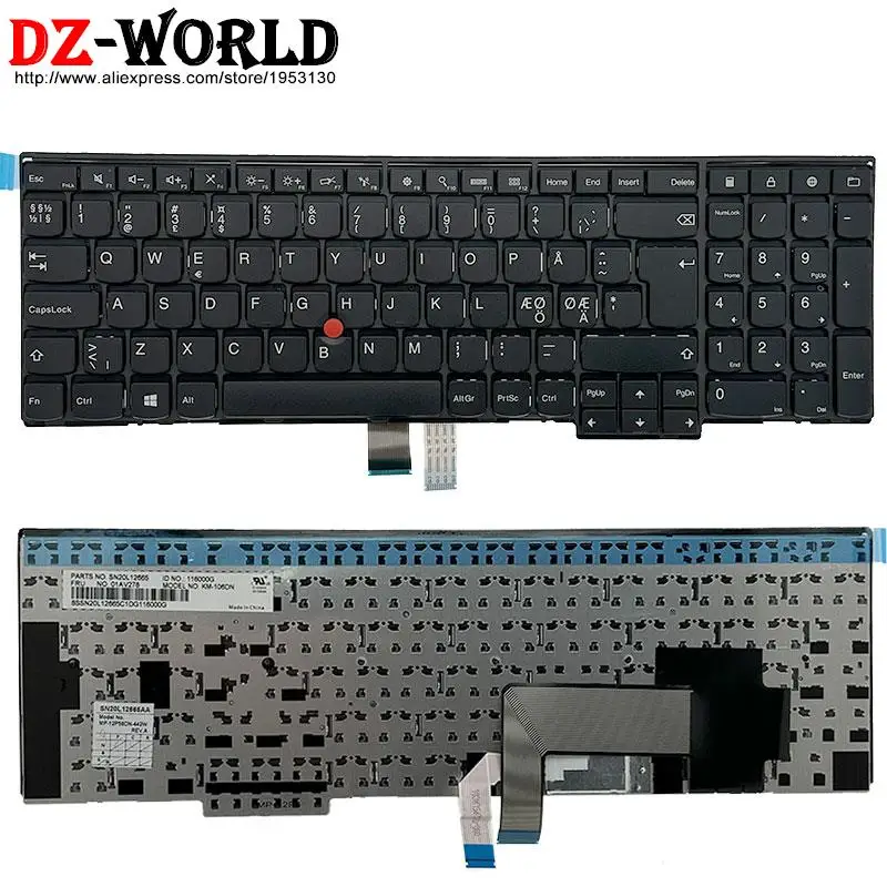 NDC Nordic Backlit Keyboard for Lenovo Thinkpad L540 L560 T540P W540 T550 W550S W541 T560 P50S L570 01AX356 01AV278 01AX650