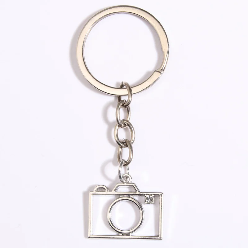 Metal keychain Hollow Camera Key Ring Photographic Tools Key Chains For Women Men Backpack Accessorie DIY Handmade Jewerly Gifts