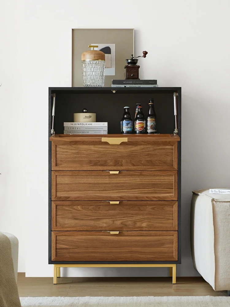 Chest of Drawers Drawer Storage Chest of Drawers Walnut Color Wall Cabinet