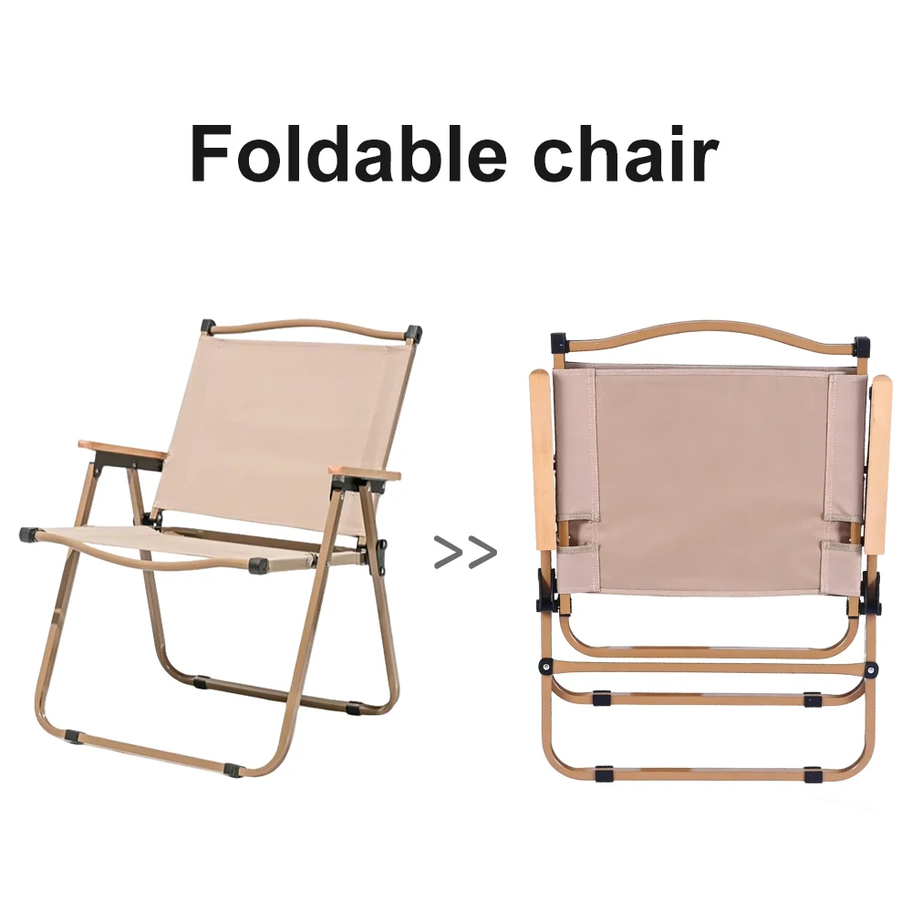 Classic Camping Chair Foldable Camping Chair Side Pocket-Portable Lightweight Outdoor Lounge Chair For Hiking Fishing Durable