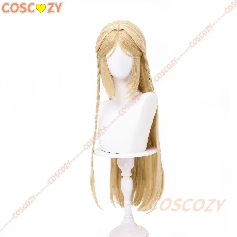 게임 Wuthering Waves Cartethyia 코스프레 가발 금발 긴 머리띠 Rinascita 할로윈 파티 헤어 여성 소녀 카니발 게임 가발