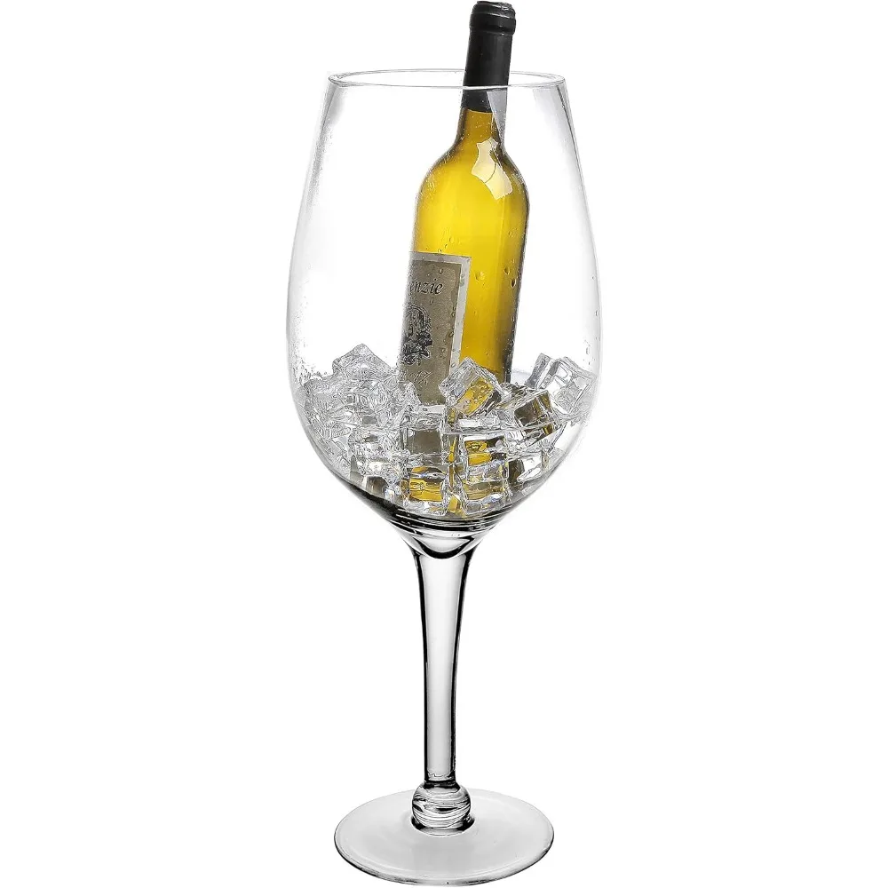 

20 Inch Large Clear Handcrafted Bordeaux Wine Glass with Novelty Stemware Design for Magnum Chiller