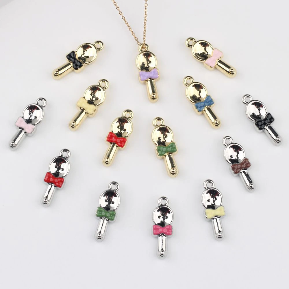 

10 шт., простая милая ложка в форме банта, кулон, аксессуары для изготовления ювелирных изделий, браслет ручной работы, серьги, ожерелье, орнамент, ремесленный подарок