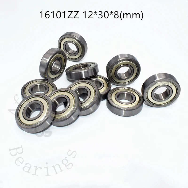 16101ZZ 10pcs Bearing 12*30*8(mm) chrome steel Metal Sealed High speed Mechanical equipment parts