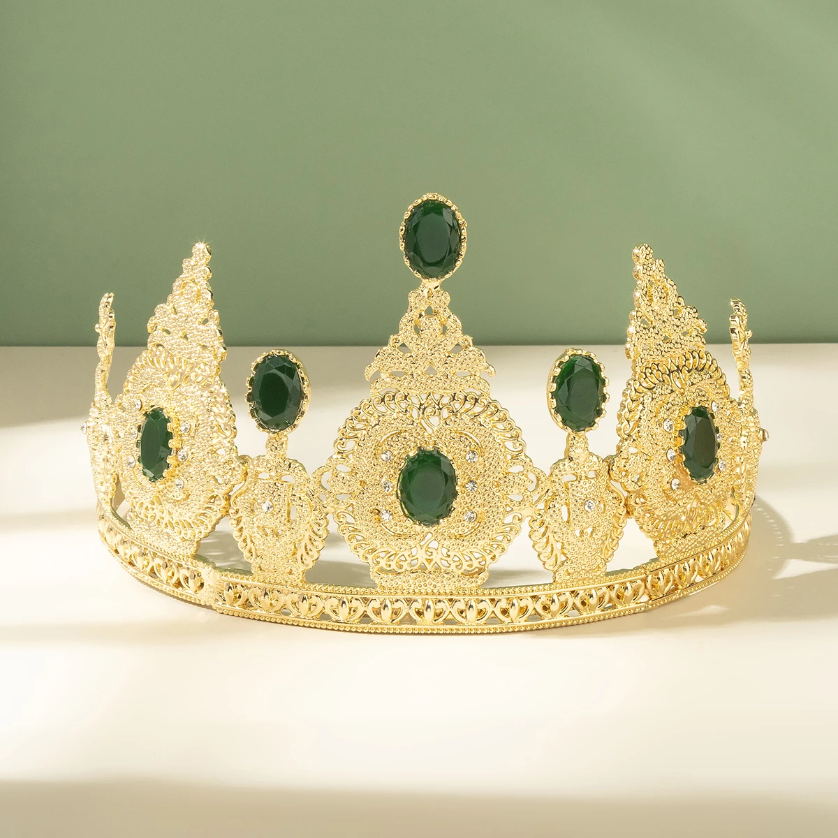 Gioielli con corona nuziale in stile arabo, realizzati a mano con intarsi di strass di cristallo, regalo di accessori per la testa di abito da sposa di lusso