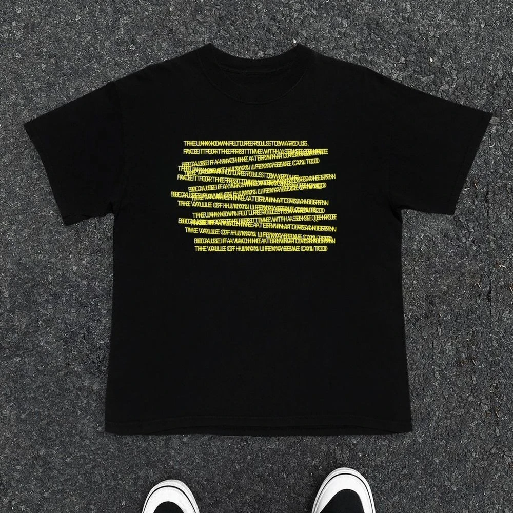 

100% чистый хлопок, американская высококачественная свободная, повседневная и модная футболка с короткими рукавами с буквенным принтом для мужчин и женщин