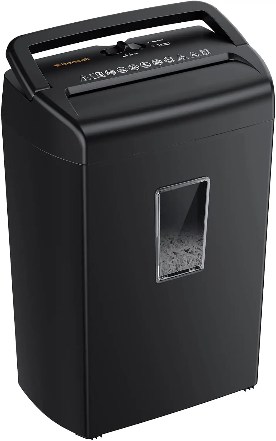 10-Sheet Cross Cut Paper Shredder, 5.5 Gal Home Office Heavy Duty Shredder for Credit Card, Staple, Clip with Transparent Window