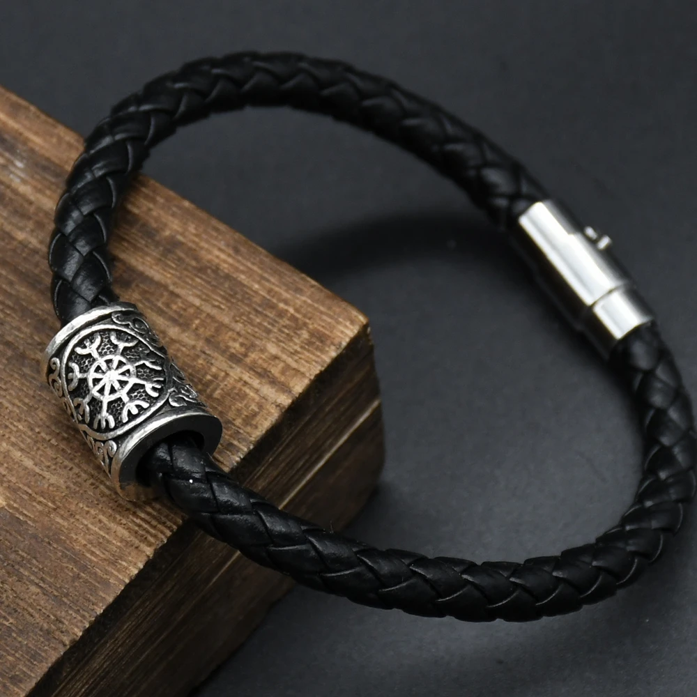 Viking Rune Bead Bracelet Amulet Viking Bracelet Rune bead DIY bracelet men jewelry