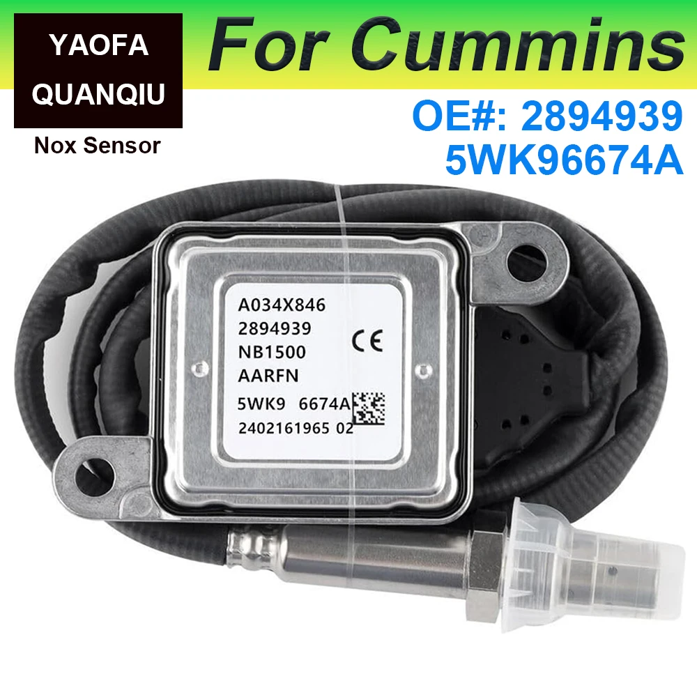 

5WK96674A 2894939RX 2871978 2894939 Nitrogen Oxide NOx Sensor for Cummins 2013-18 11.9L 15L ISX15 Freightliner Kenworth