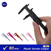 Mini 0-80mm Double Scale Plastic Vernier Caliper Ruler Measuring Student Calipers Measuring Tool Calipers Size