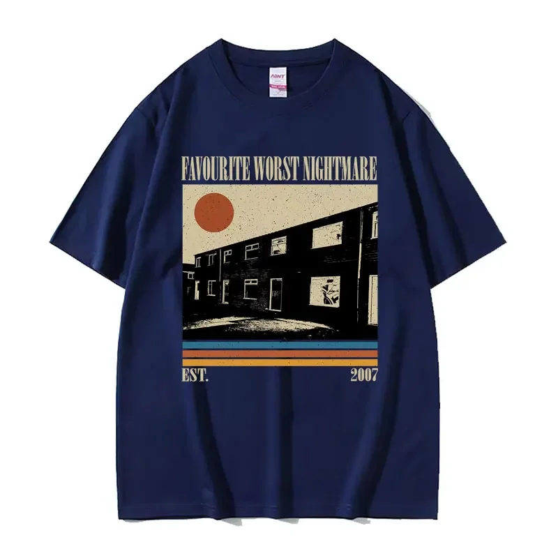 Arctic Monkeys Favourite Worst Nightmare Album T Shirt Men's Clothing Y2k Harajuku T-shirts High Quality Tops T-shirt Streetwear