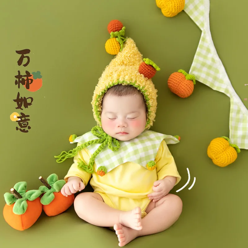 ❤️Newborn Photography Clothing Hat+Shawl+Jumpsuit 3Pcs/set Studio Baby Photo Props Accessories Clothes Outfits Fotografia