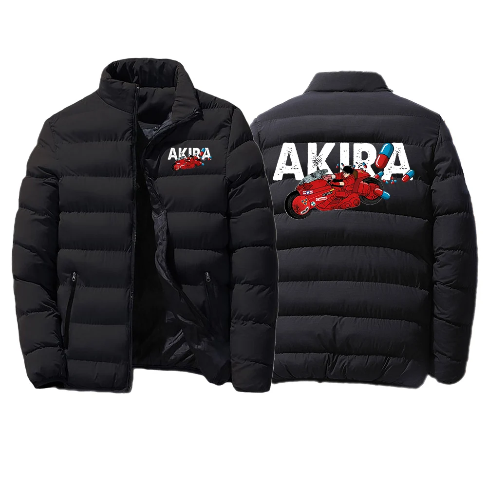 2025 Autumn And Winter Stand Collar Cold Protection Coat Men's Japanese Anime Akira Logo Print Cotton-Padded Jacket view 6
