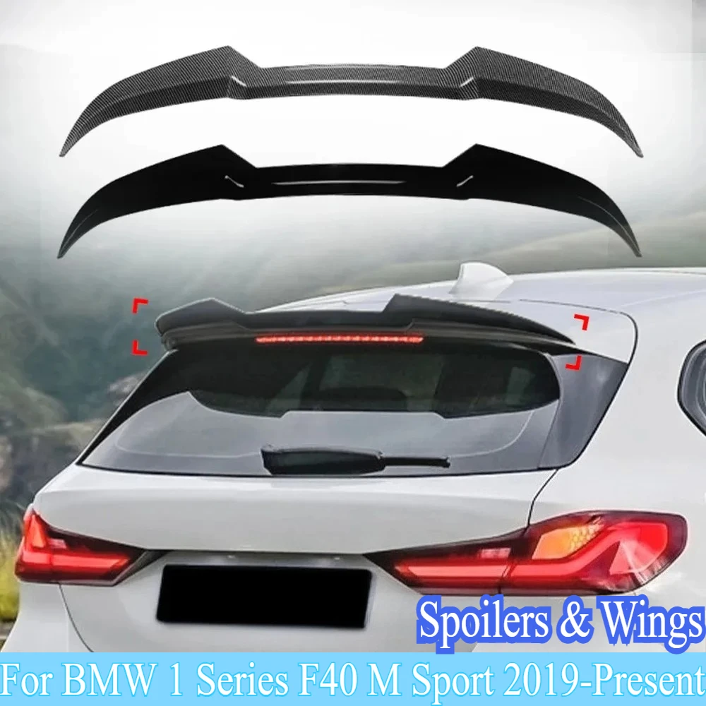 

For BMW 1 Series F40 M Sport 2019-Present Rear Roof Spoiler Tail Wing Rear Lip Diffuser Aero Kit Glossy ABS+PU OEM Fitment Trunk