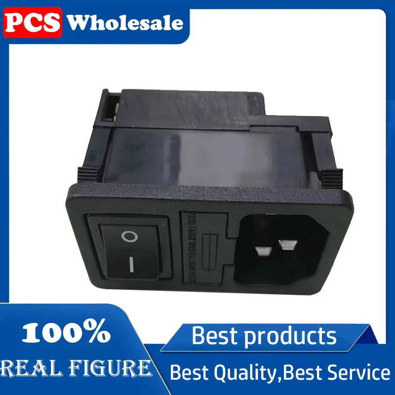

3-in-1 card type C14 socket with safety and black switch with rear cover JR-101-1FRSG-02