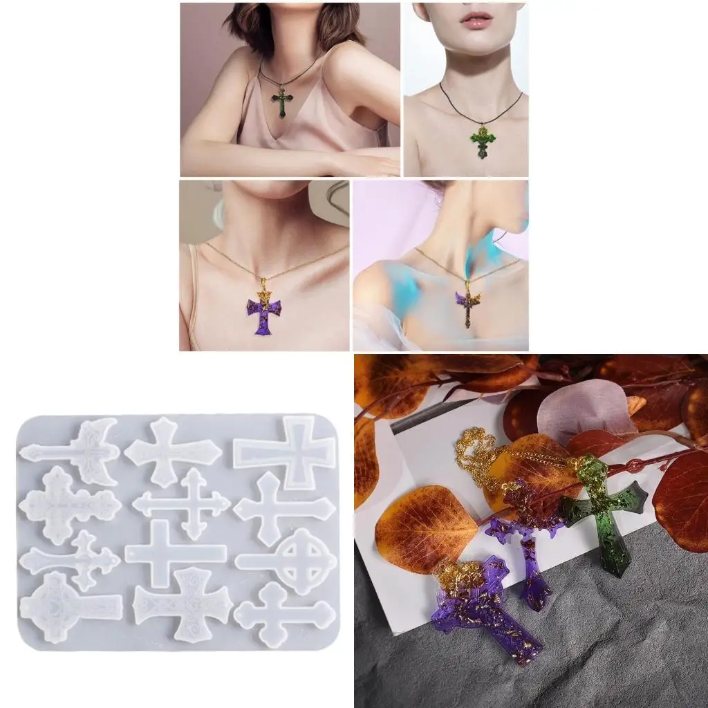 Various Styles Earrings Silicone Mold Resin Keychain Pendant Mold for DIY