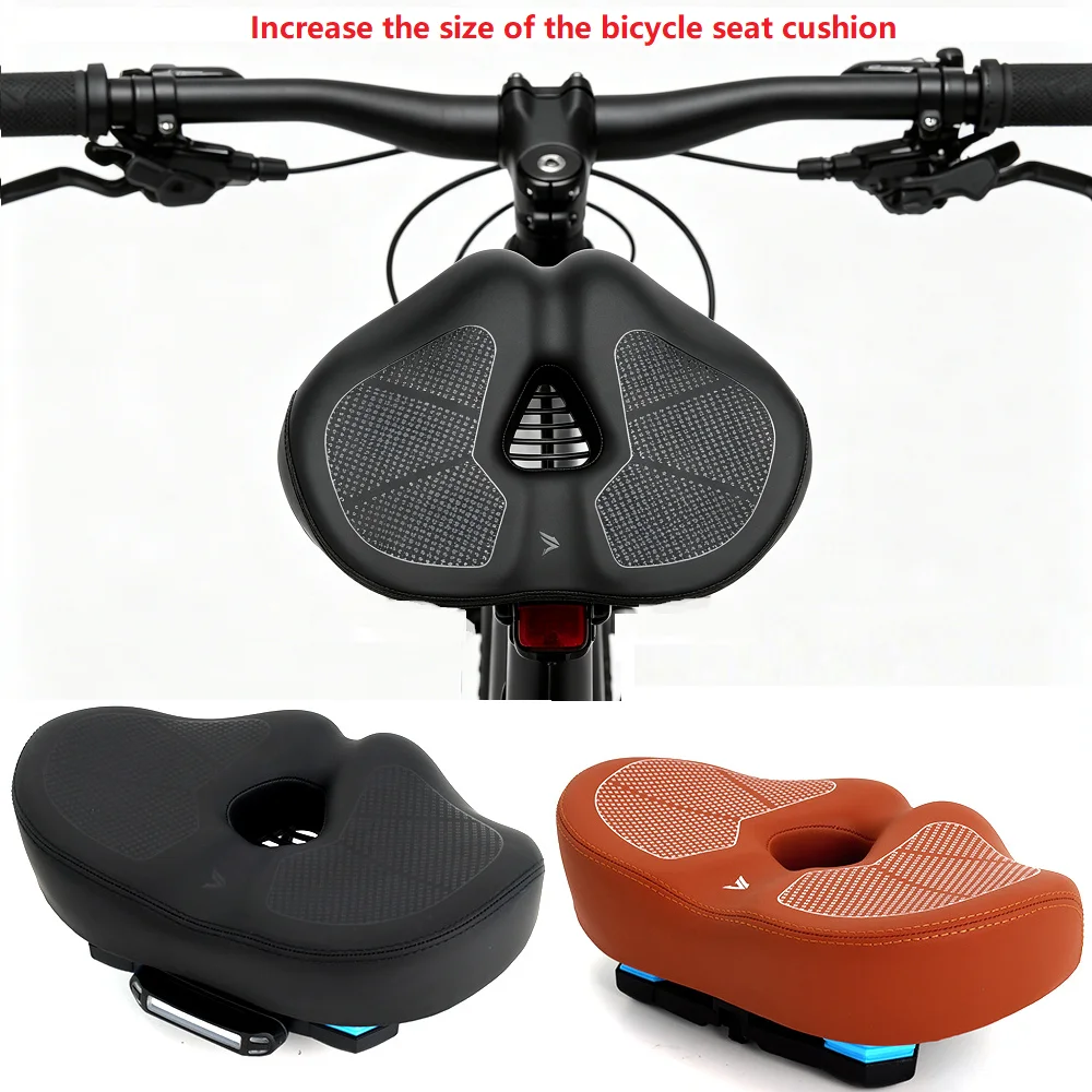 

Noseless Bike Seat Cushion for Men Women Extra Padding Comfort Wide Bicycle Seat Oversized Comfortable Saddle for Peloton Bikes