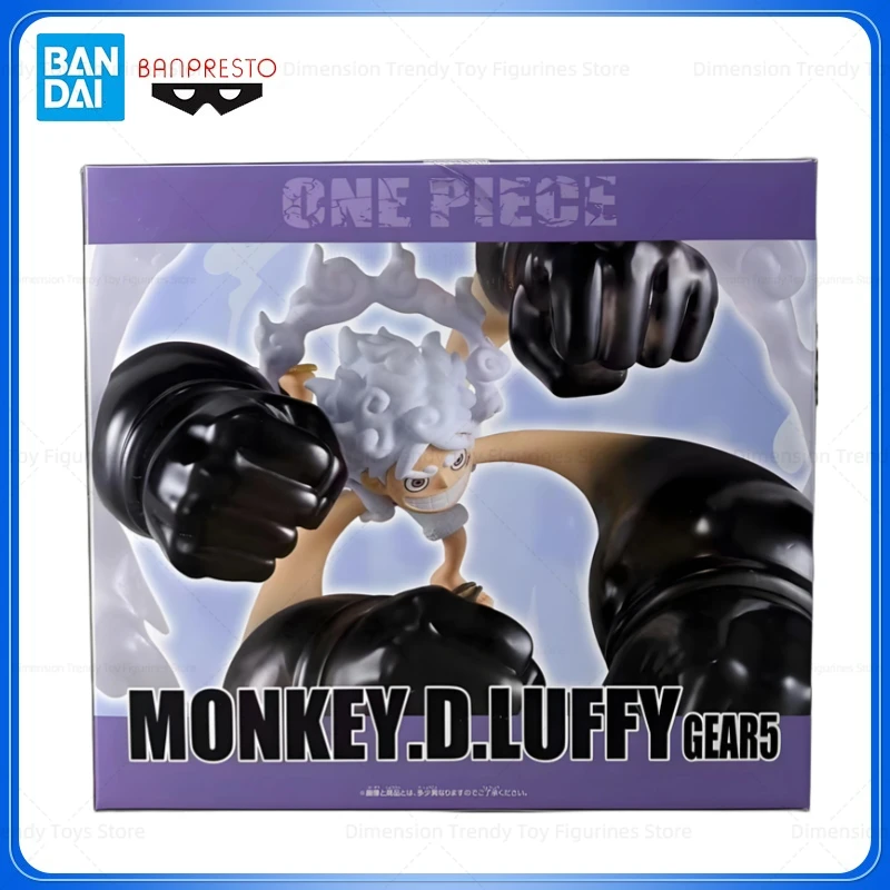 Bandai en stock Banpresto WCF Anime One Piece Nika Luffy Gear 5 White Gun Barrage Special Original Action Figure Model Toys Gift