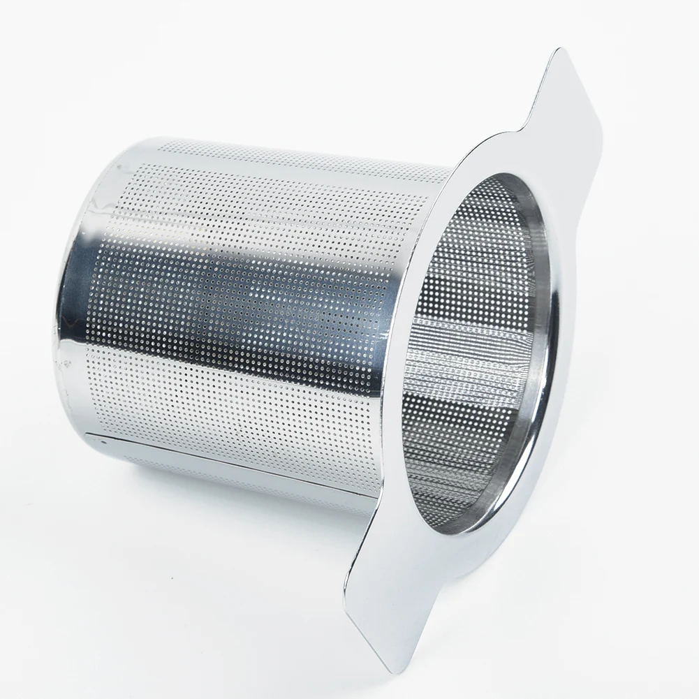 فلتر شبكي رفيع للأذن مزدوج من الفولاذ المقاوم للصدأ ، مصفاة شاي ، توابل قابل لإعادة الاستخدام ، كرة توابل ، إبريق شاي ، مصفاة قهوة ، مطبخ