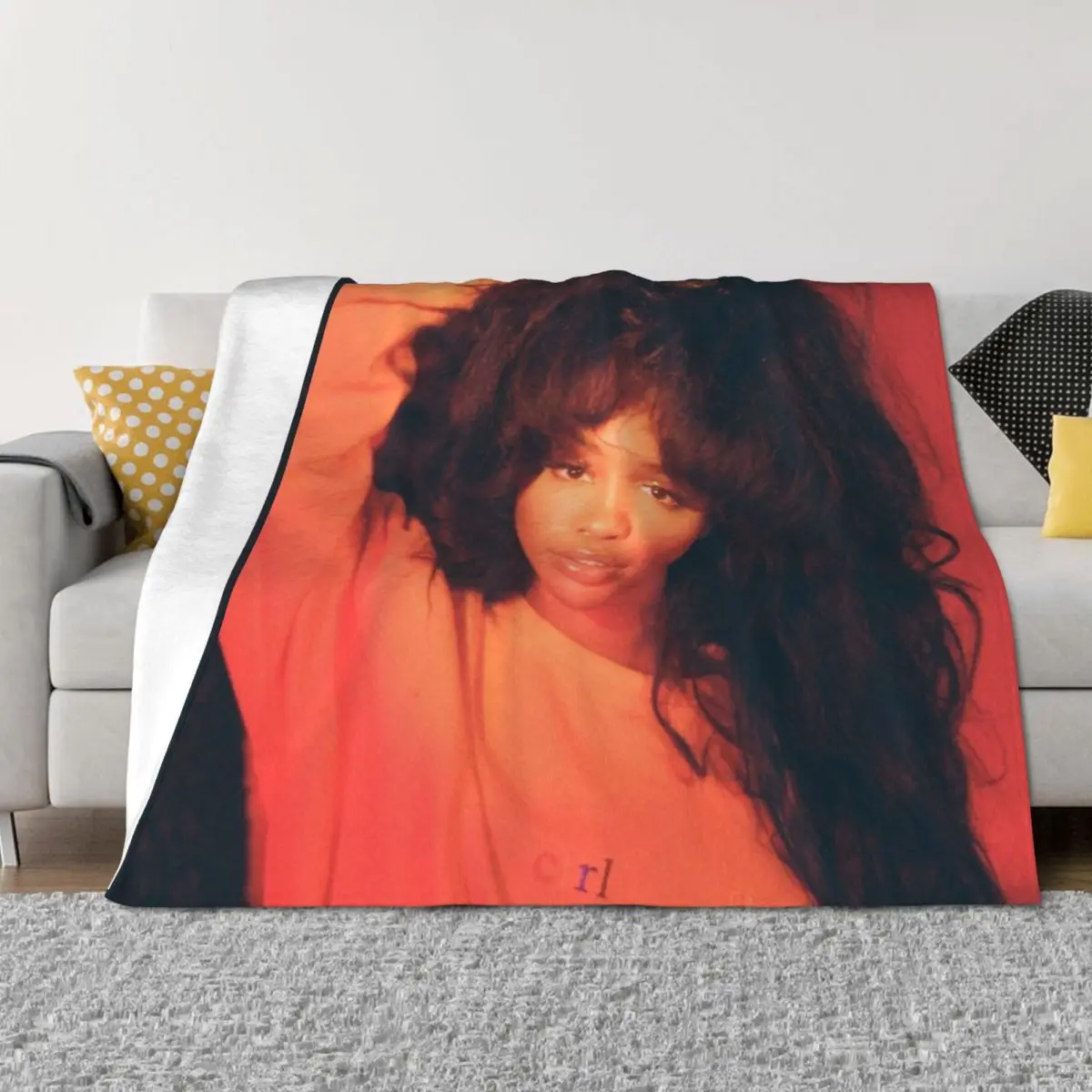 

Sza in Red Throw Blanket warm winter Plaid For Decorative Sofa Hairys Blankets