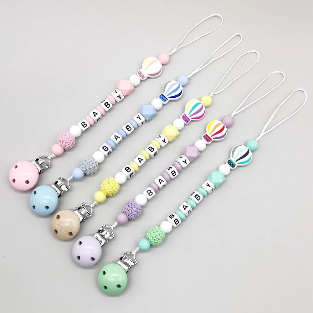 

Balloon Pacifier Chain Holder for Baby Kids Pacifier Clips Teething Silicone Pacifier Clips Infant Teether