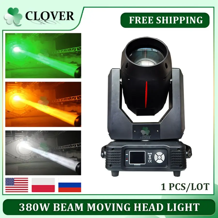 

NO Duty 1Pcs Lyre 380W 20R Beam Moving Head Light 20R DJ Stage Lighting Stage Disco Lights Power Dj Effect Wedding Party