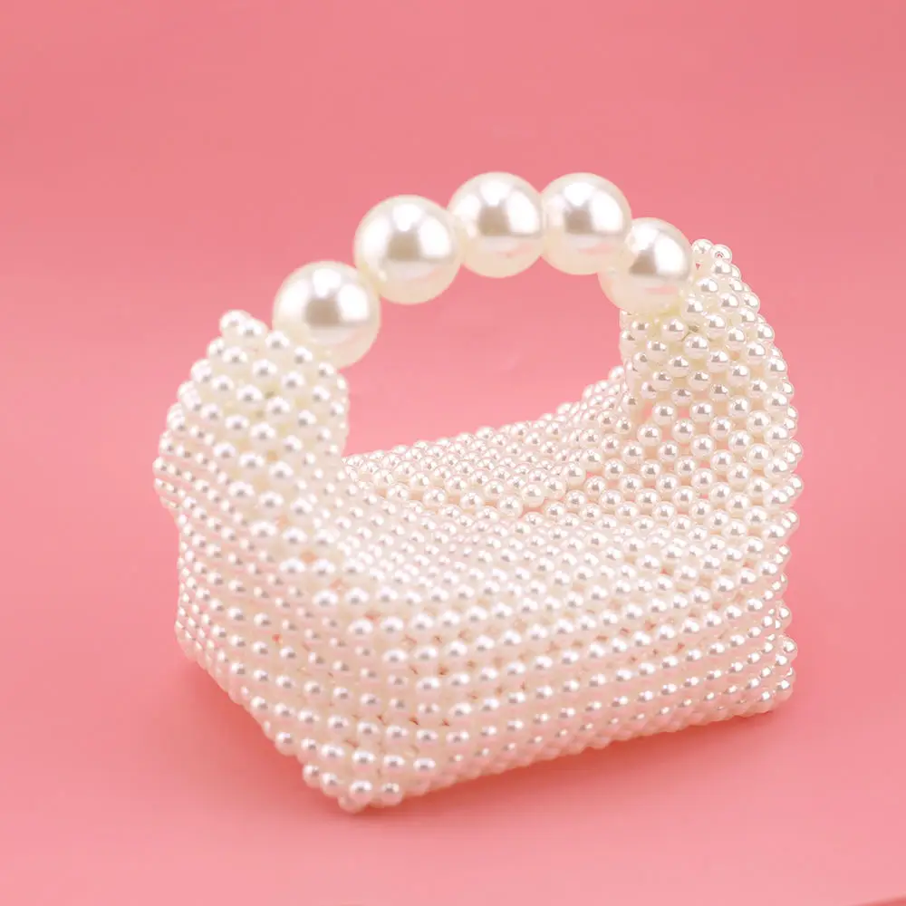 Womens Evening Clutch Bag Ladies Banquet Pearl Bag Fashion Purse Handbag for Wedding Party Bridal Handmade beaded clutch purse