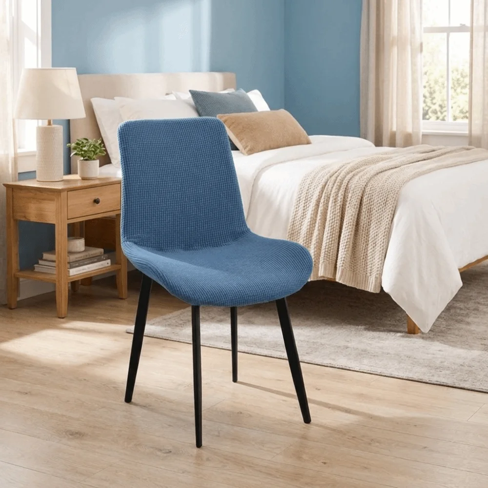 Modern Removable Shell Chair Cover Elastic Solid Color Dining Chair Cover Decorative Thicken Seat Cover Dining Room