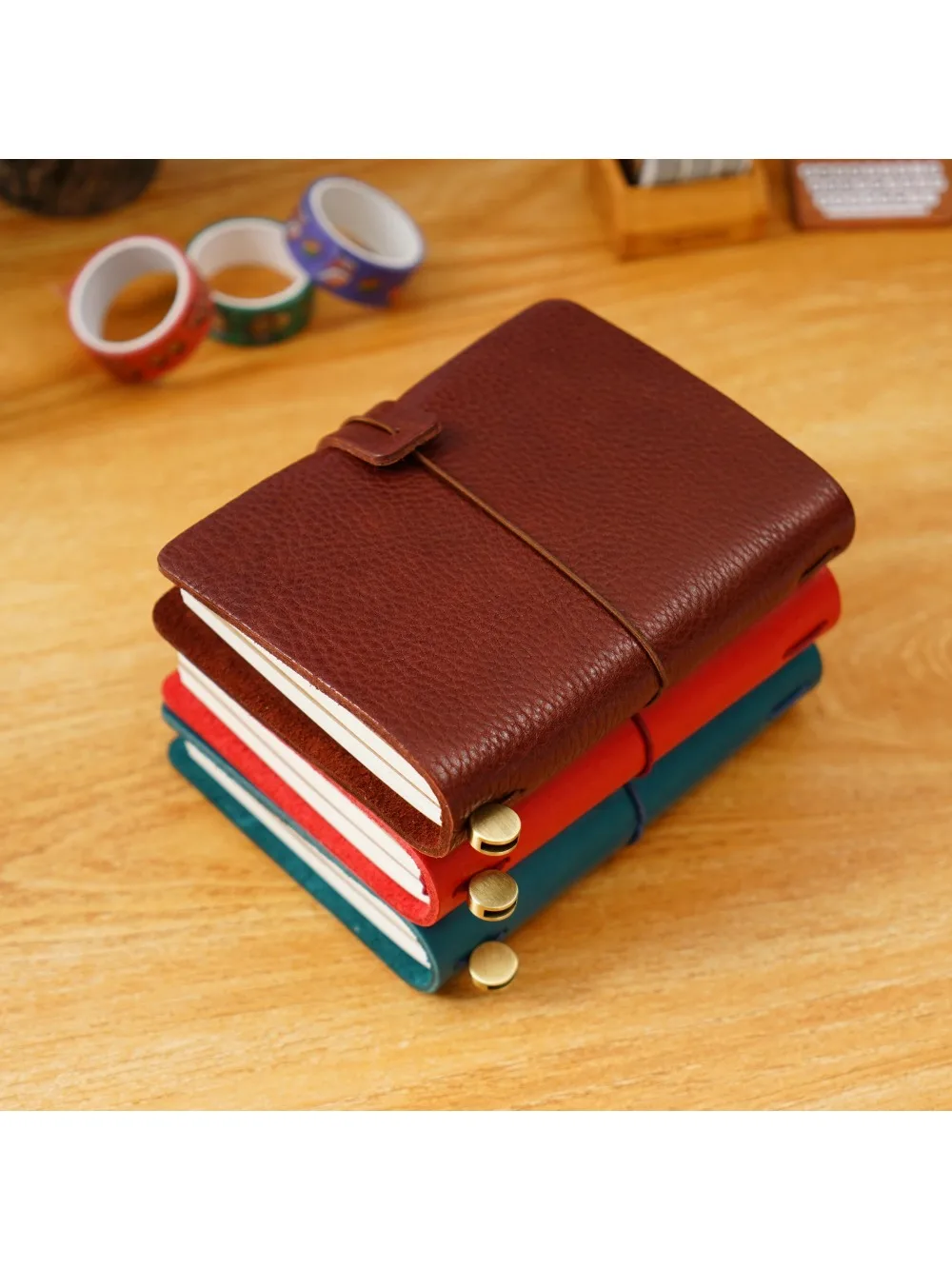 Moterm Compact Series Notatnik podróżny w rozmiarze paszportowym Pełnoziarnista skóra garbowana roślinnie Organizer Pamiętnik Szkicownik Planner — zdjęcie produktu 7