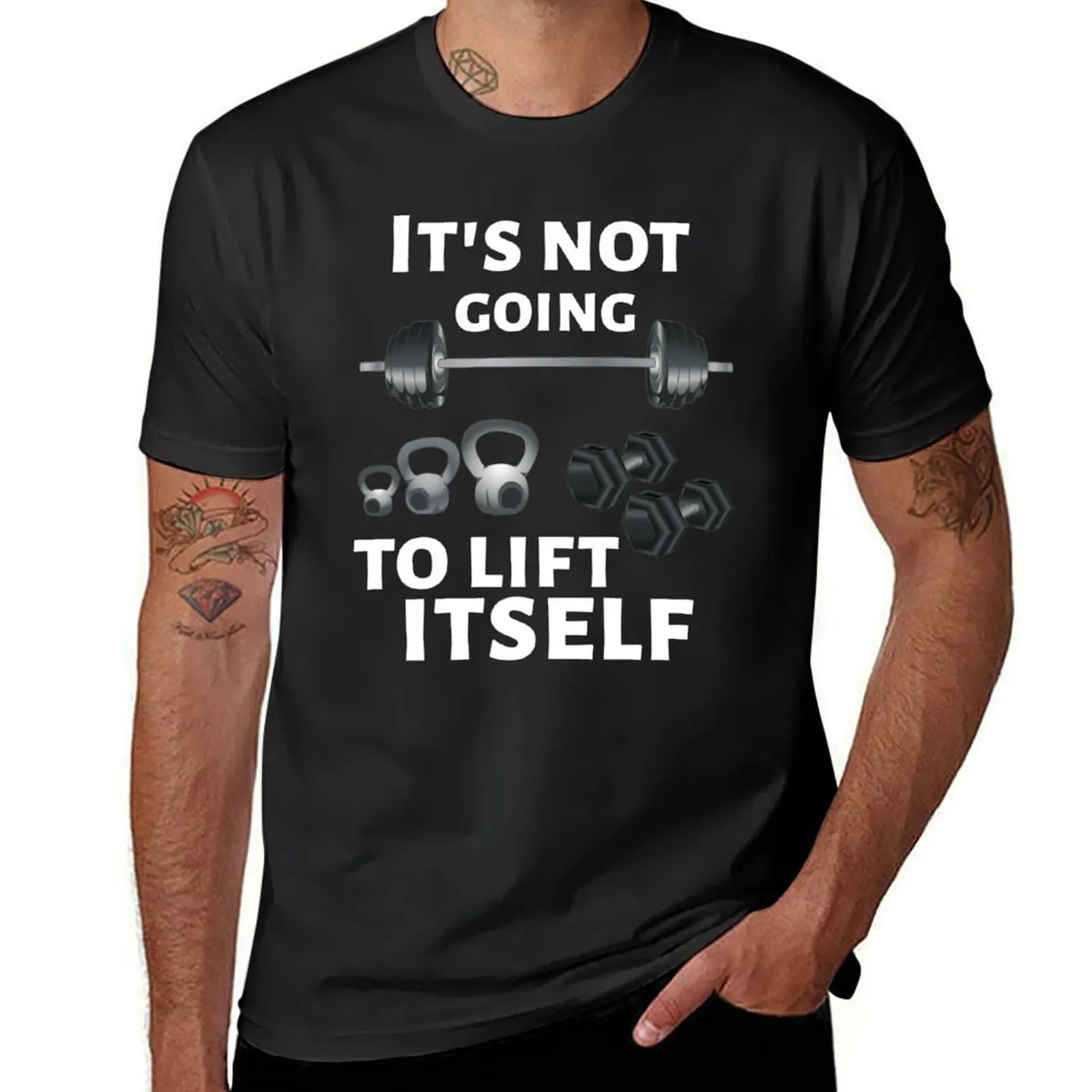 It's Not Going To Lift Itself T-Shirt Aesthetic clothing korean fashion blacks new edition T-shirts for men cotton