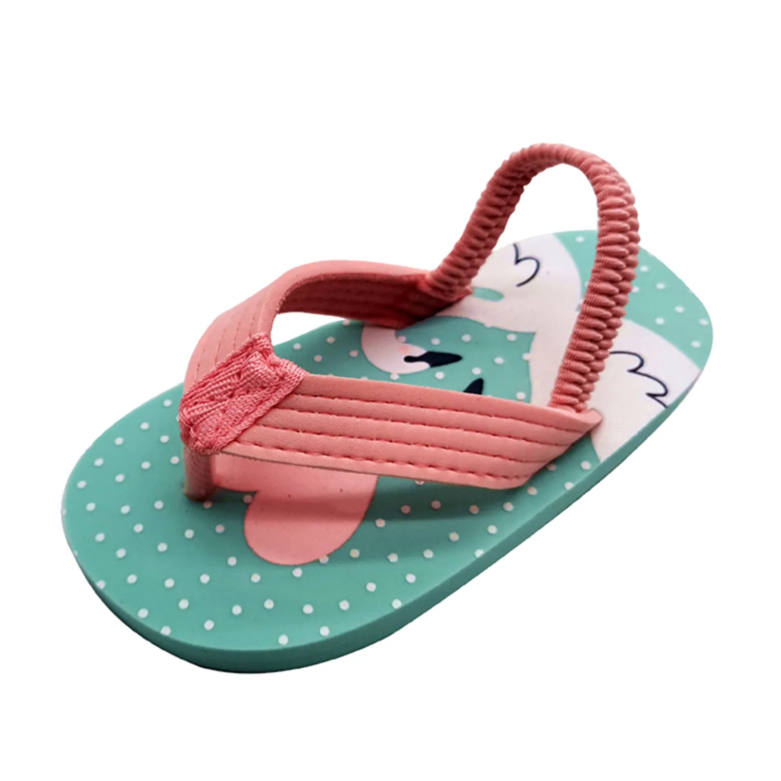 Summer Boys Girls Sandals Casual Children Kids Shoes Breathable Soft Sole Open Toe Elastic Band Beach Sandals Cute Flip Flops