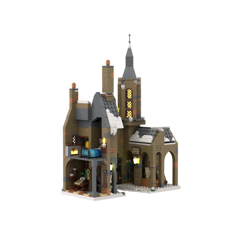 Popular Magical Movie Model MOC Building Bricks Village Entrance Modular Technology Gifts Holiday Assemble Children Toys Suit