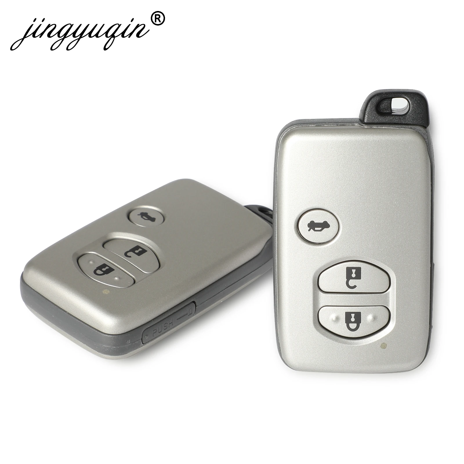 jingyuqin 3/4 Buttons Key Shell For TOYOTA AURION AVALON LANDCRUISER CAMRY HIGHLANDER RAV4 SMART Key Remote Key Case