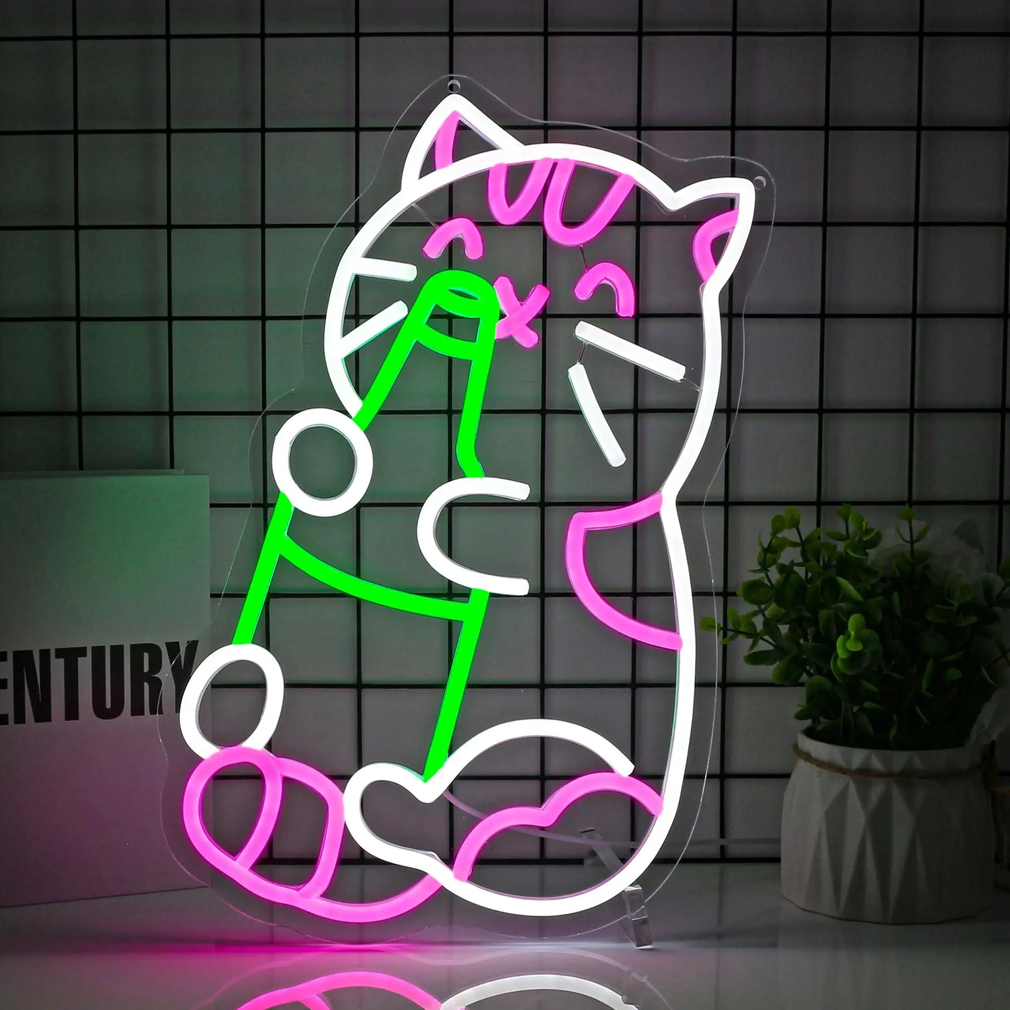 

Неоновая вывеска Cat Beer USB с регулируемой яркостью, светодиодная неоновая лампа для декора стен, световая вывеска для бистро, магазина, салона, напитков, бара, вечеринки, клуба, подарок