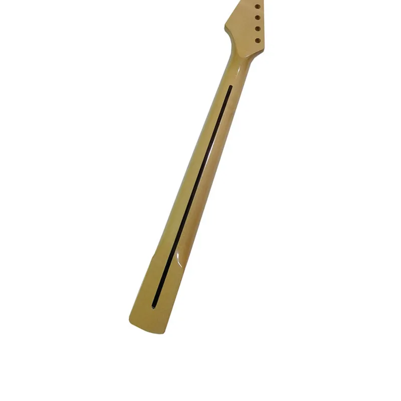 21 22 Bünde Ahorn E-Gitarrenhals Ahorn Griffbrett Einlegearbeit Punkte Glänzende Lackierung Gitarrenzubehör Teile – Detail 2