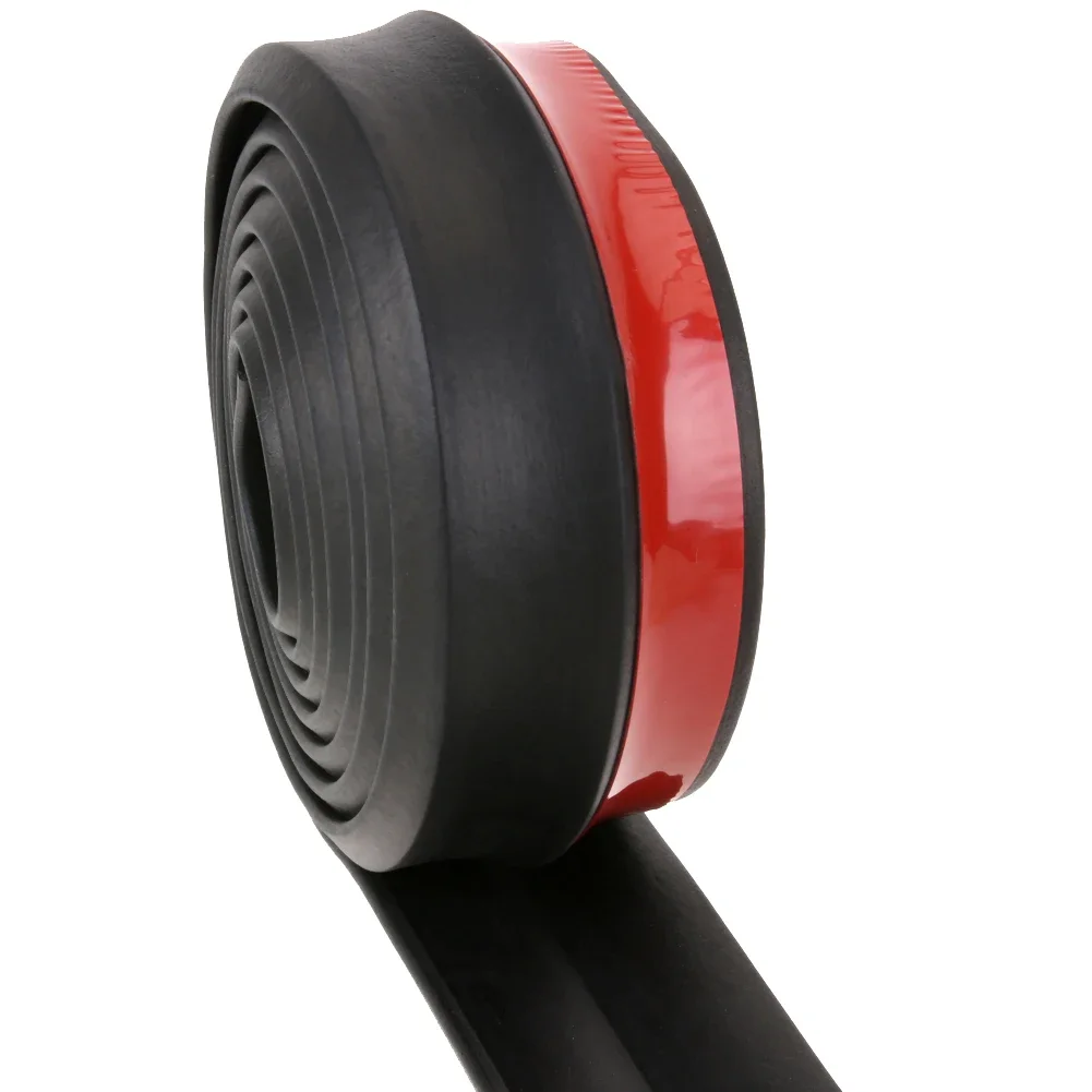 

1.5/2.5M Car Bumper Lip Stickers Car Front Bumper Lip Rubber Car Bumper Protectors Exterior Mouldings Bumper Lip Strip