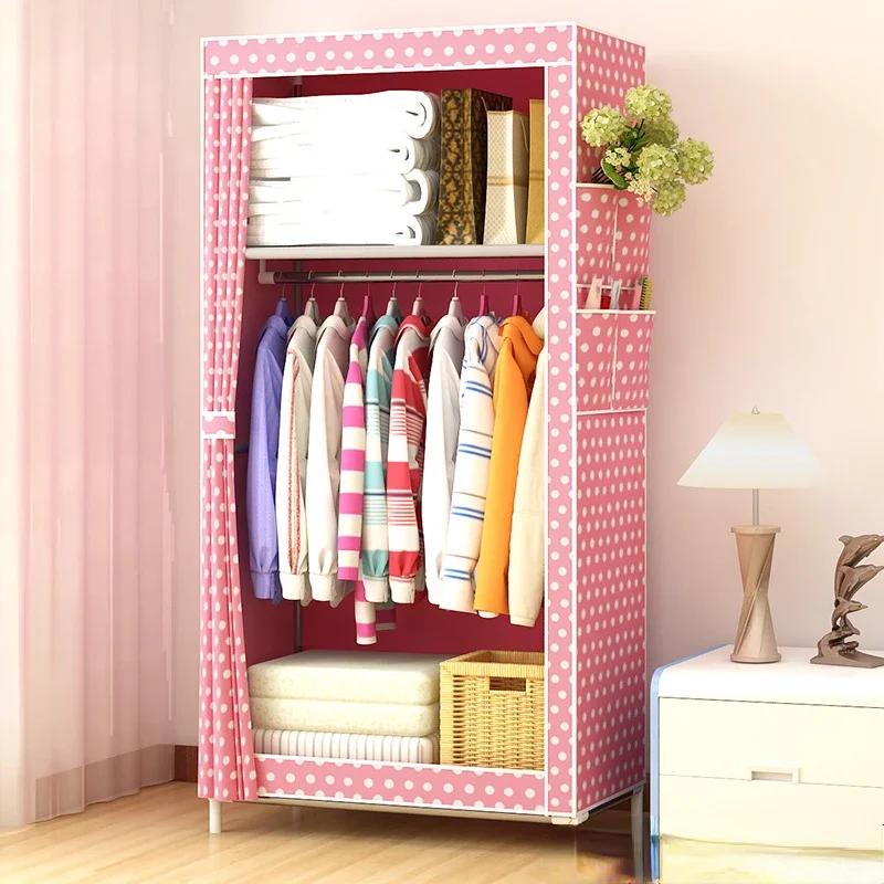 Minimalist Cloth Wardrobe Student Dormitory Single Small Fabric Wardrobe Folding Clothing Storage Cabinet Home Furniture Closet