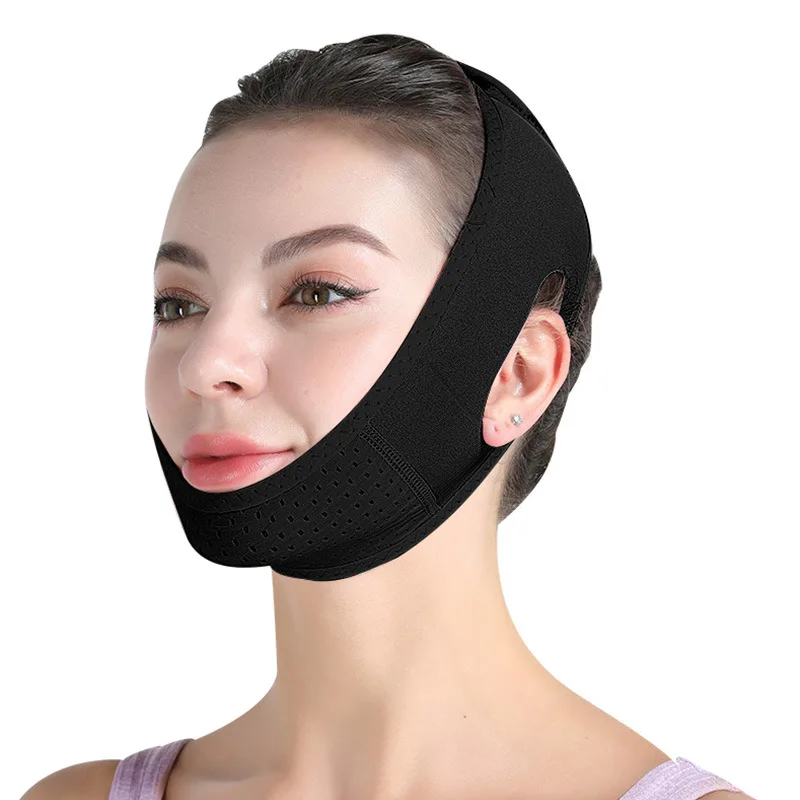 Reusable V Line lifting Mask Facial Slimming Strap - Double Chin Reducer - Chin Up Mask Face Lifting Belt - V Shaped Slimming Fa