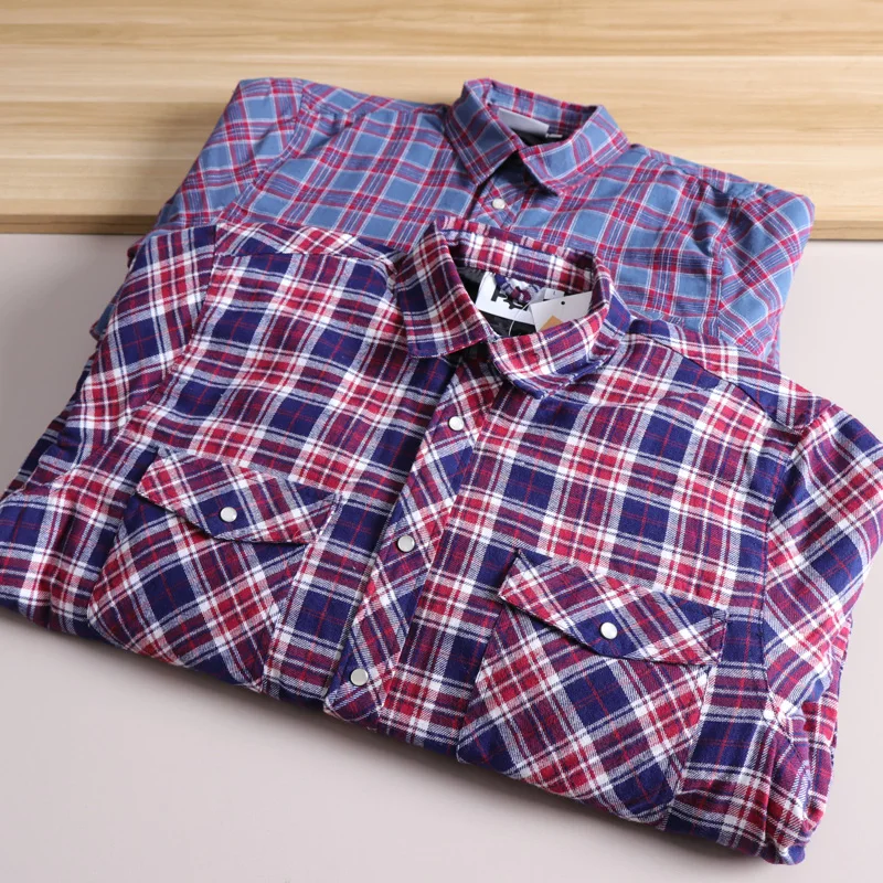 Męski płaszcz w kratę plus size, długi rękaw, luźny krój vintage, jesienno-zimowy, gruby płaszcz bawełniany, odporny na zużycie, do noszenia na co dzień.