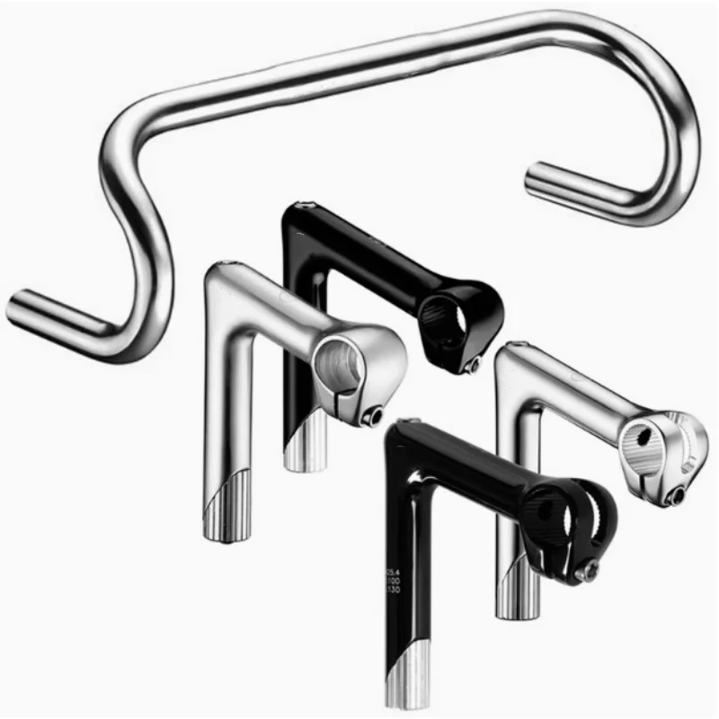 ENE steel tube car polished silver 25.4 aluminum alloy cold forged gooseneck hollow handle 26 bent handle.